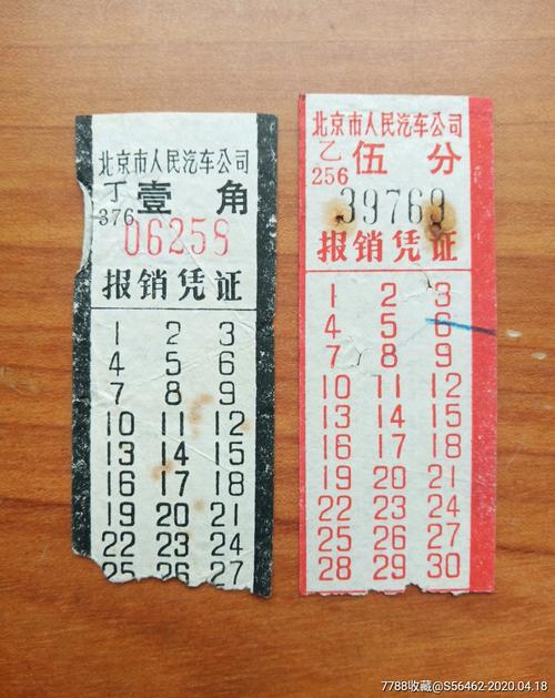 早期北京市人民汽车公司车票一组